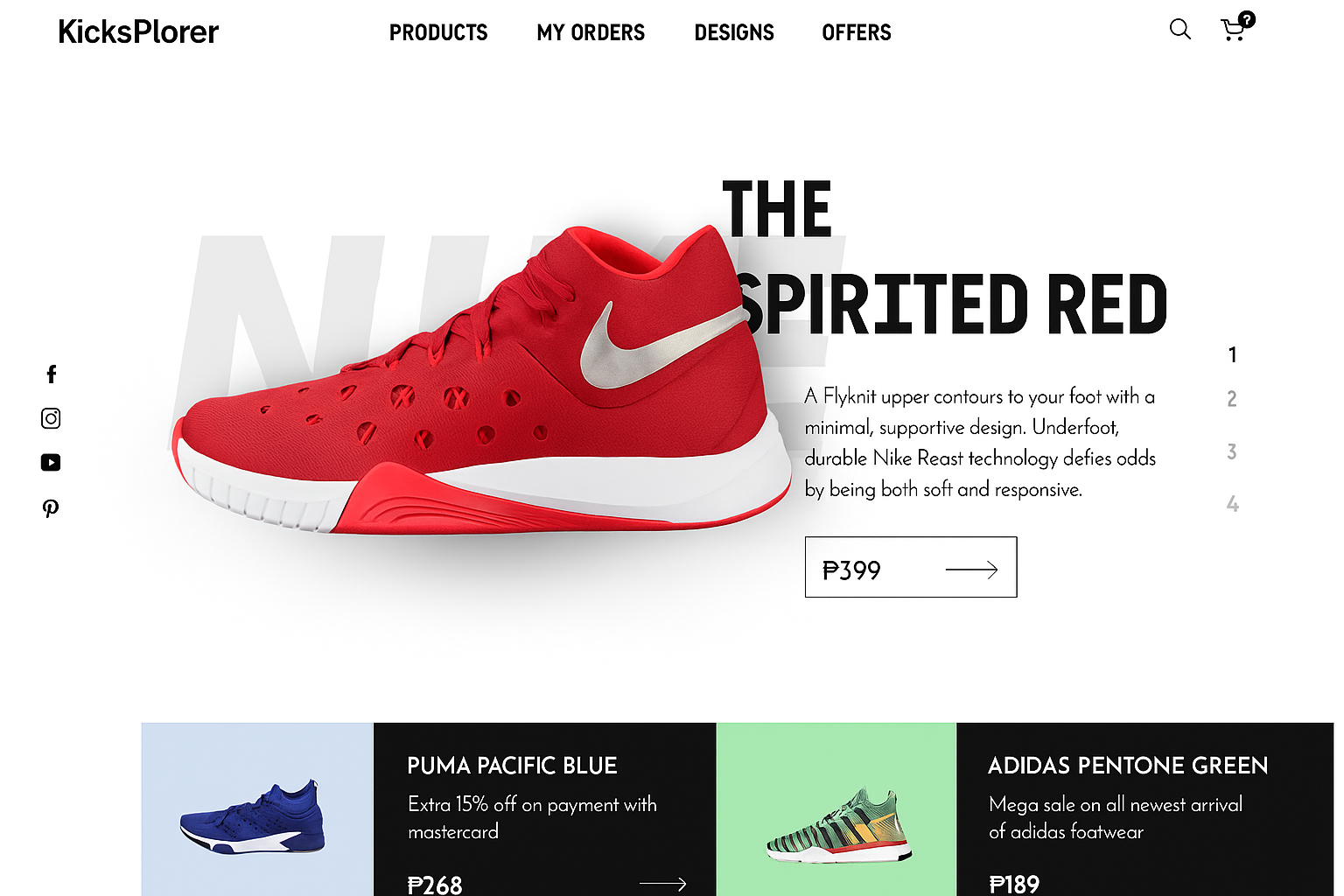 Kicksplorer Ecommerce Website